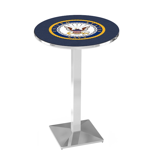 42" Chrome U.S. Navy Pub Table